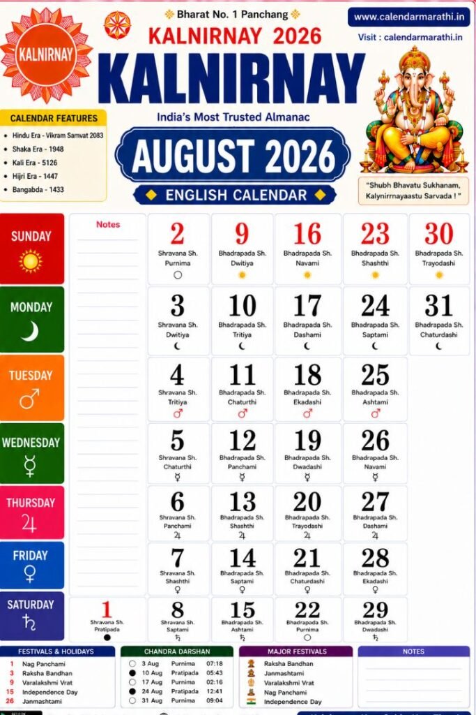 Kalnirnay 2026 September